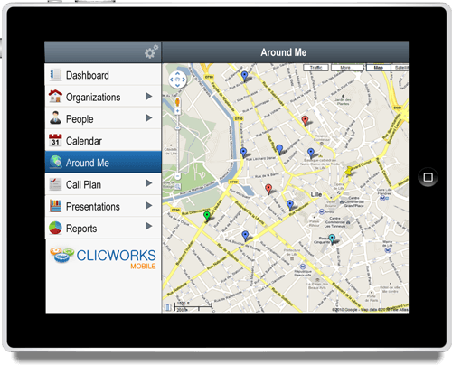 ClicWorks Mobile map